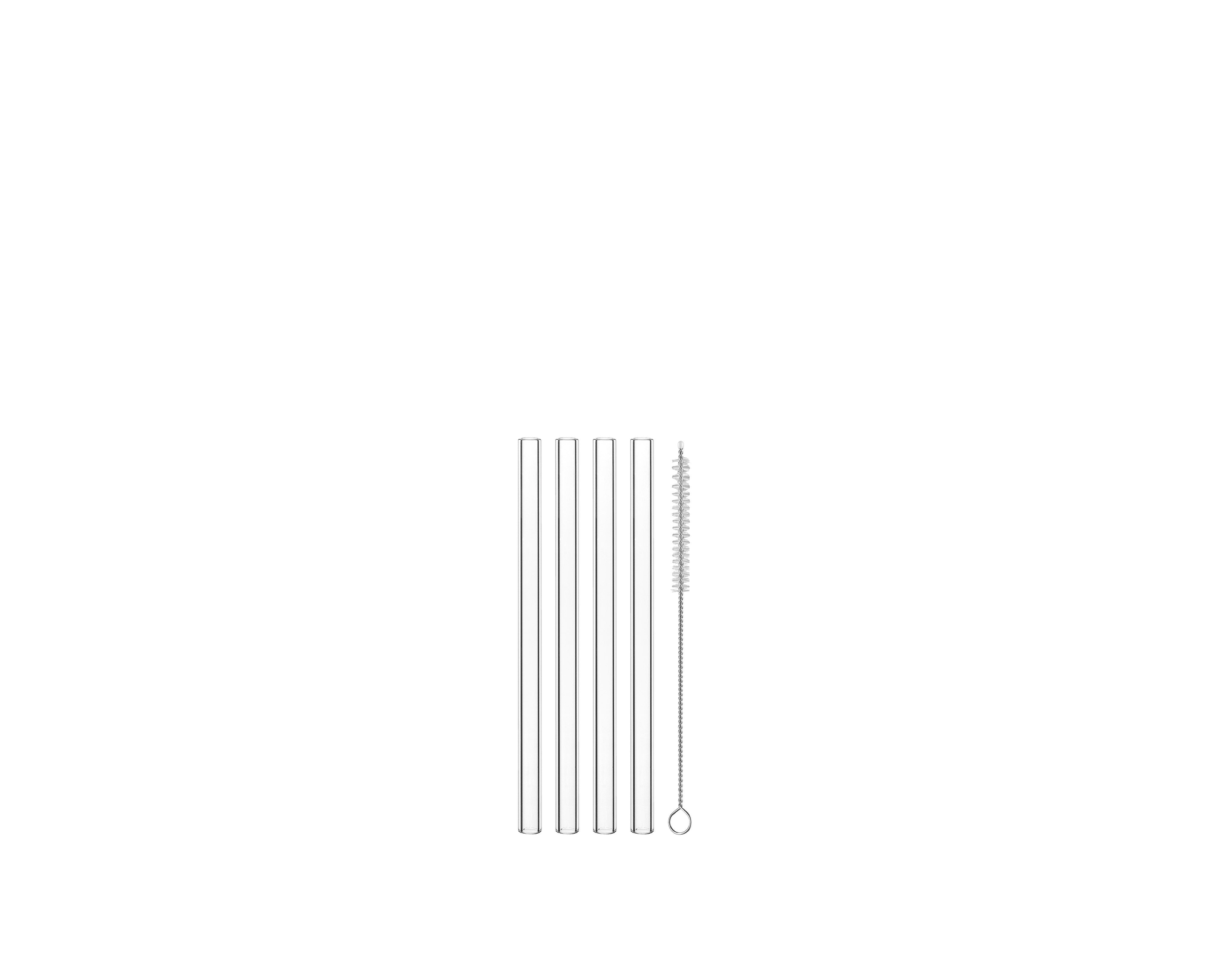 Additional Assortement Accessories Glass straws short with brush
