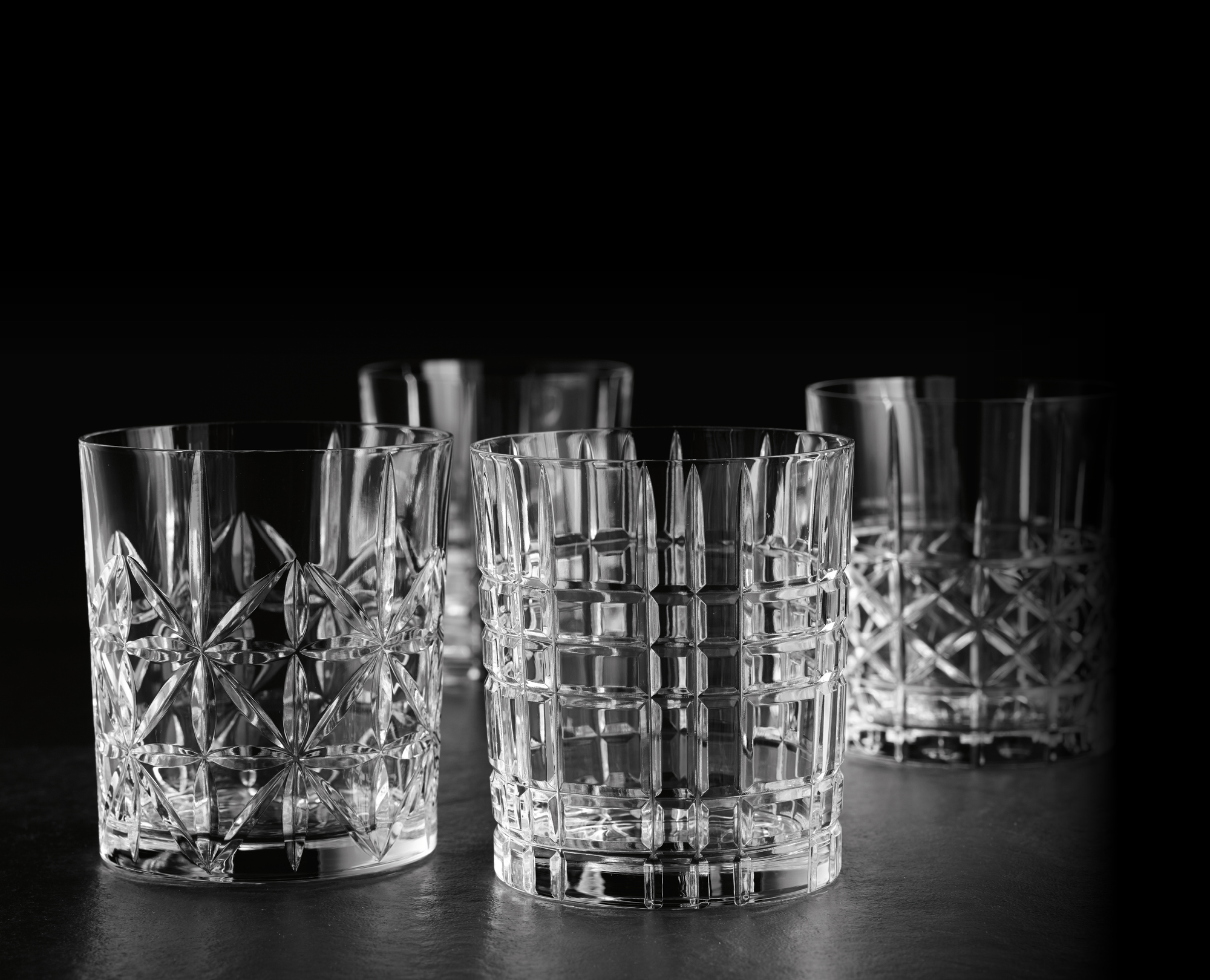 NACHTMANN Highland Whisky Tumbler | clear crystal | Set of 4 | Design & Cut Design – NACHTMANN Highland Mixed
