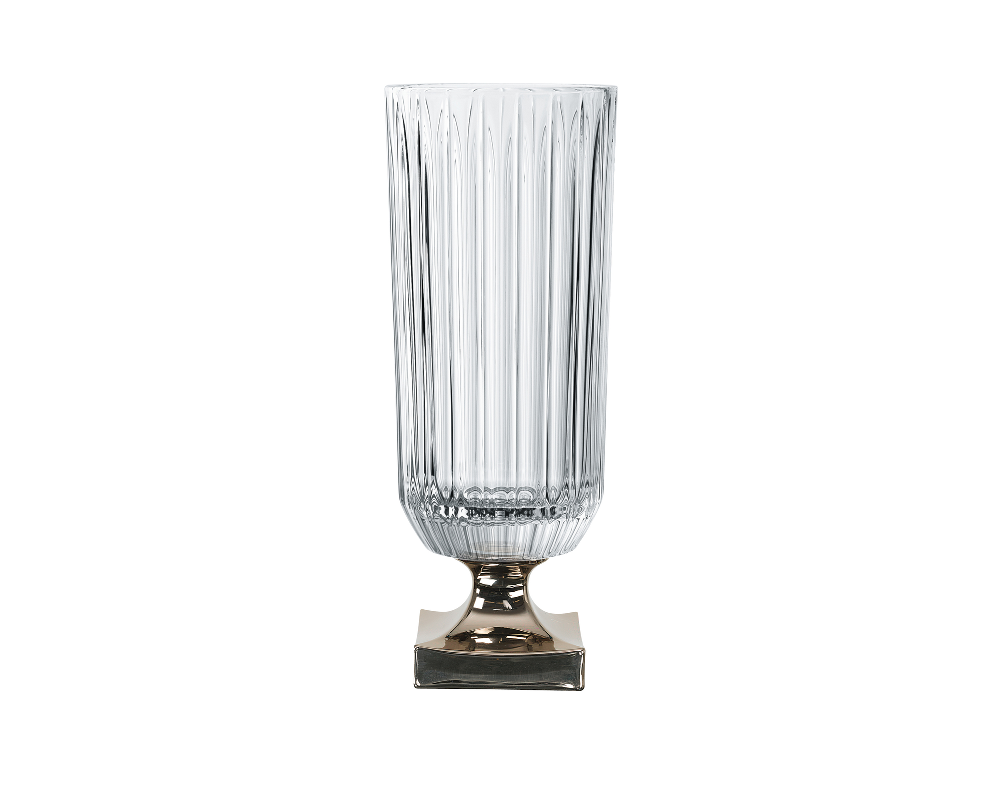 NACHTMANN Minerva Footed Vase - 40cm | 15.9in - Platinum