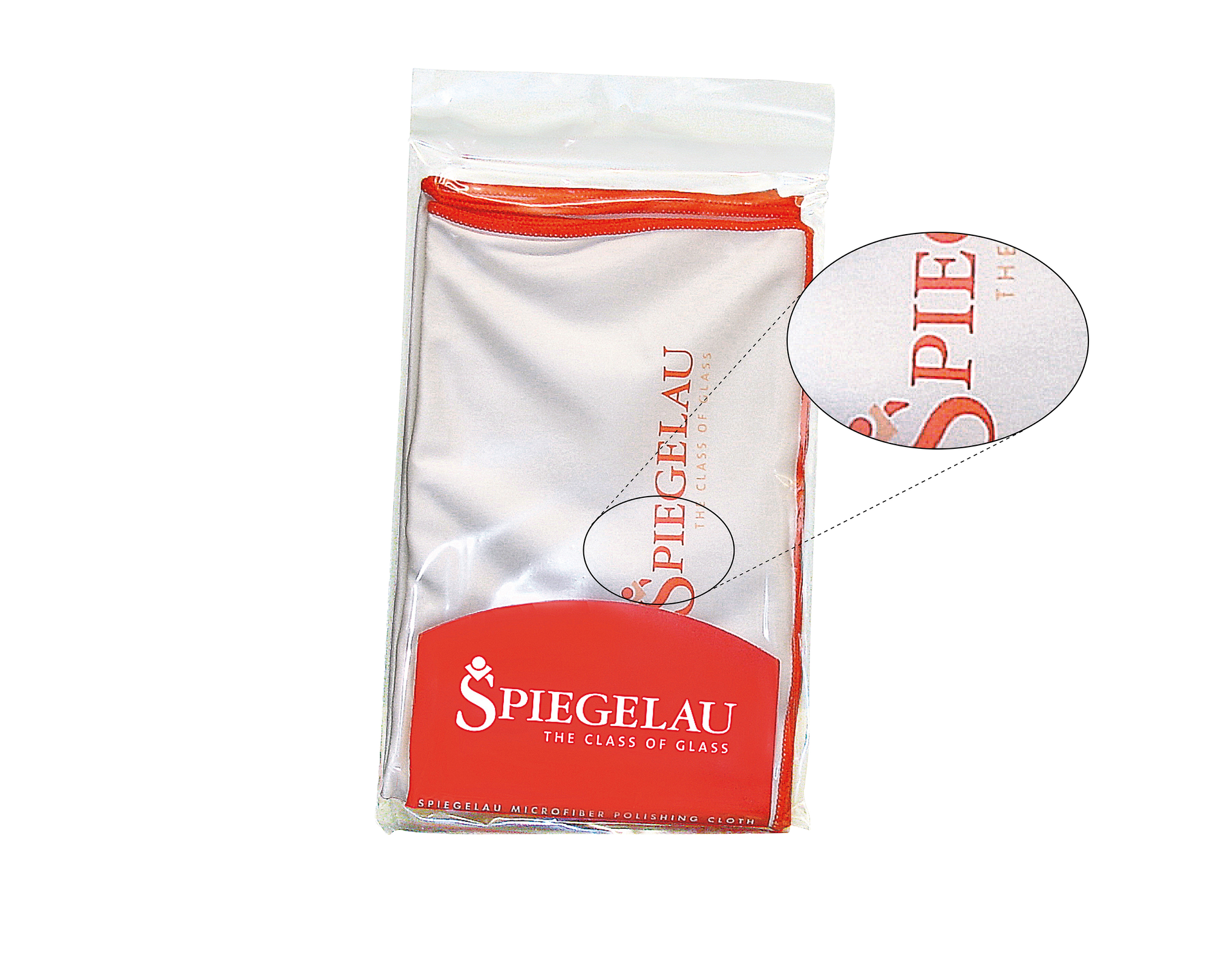 SPIEGELAU Microfiber Polishing Cloth -  Red / White