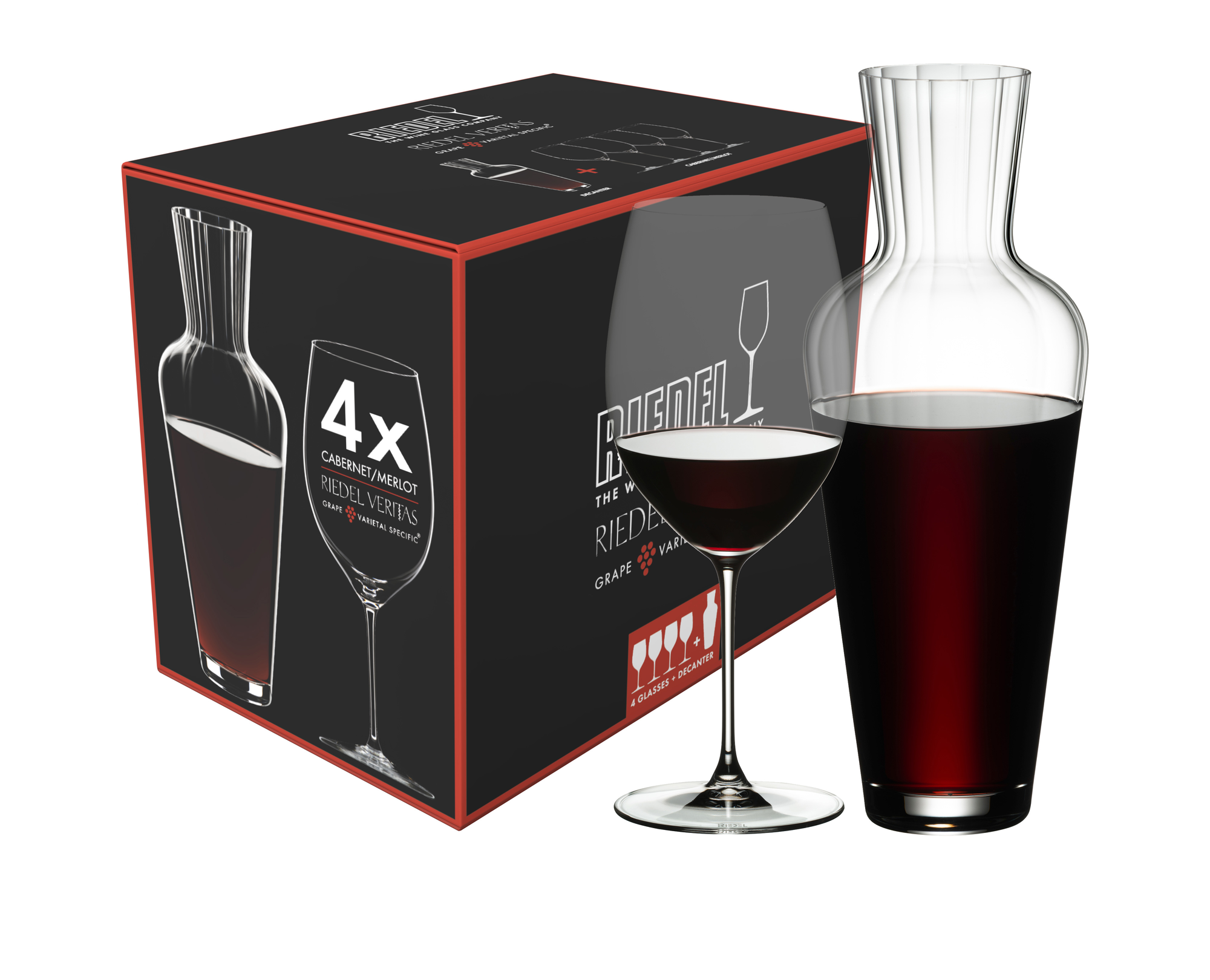 RIEDEL Veritas Cabernet / Merlot + Mosel Decanter